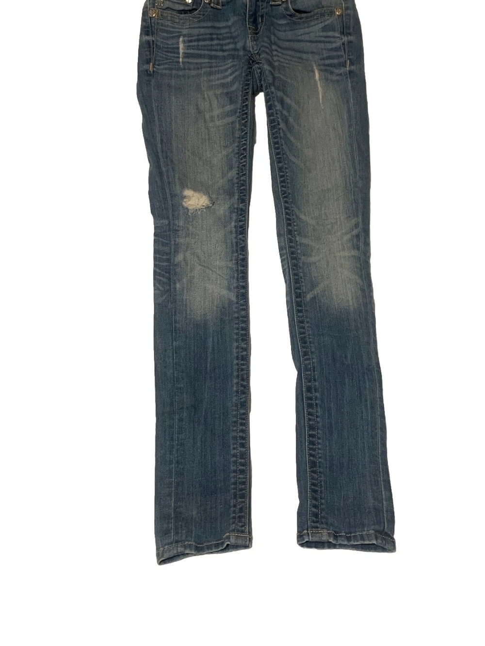 Miss Me Ankle Skinny Jeans Js5547k 28 X 32  Embroidered Embellished GUC.
